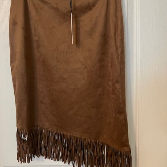 Chico's Fringe Burnt Sienna Skirt - Size 0.5 - Picture 1 of 1